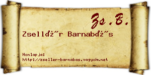 Zsellér Barnabás névjegykártya